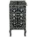 Ozark Black Floral Horn Inlay 2 Drawer Chest