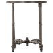 Ozark Black Floral Horn Inlay Rectangular Side Table