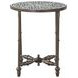 Ozark Black Floral Horn Inlay Rectangular Side Table