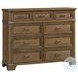 Forge Weathered Chestnut 9 Drawer Chesser