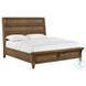 Forge Weathered Chestnut King Panel Bed with Footboard Bench