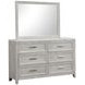 Fiona Mist Gray Rectangular Dresser Mirror