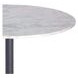 Tori White and Brown Outdoor 30" Round Marble Top Bar Table