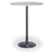 Tori White and Brown Outdoor 30" Round Marble Top Bar Table