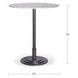Tori White and Brown Outdoor 30" Round Marble Top Counter Height Table