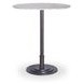 Tori White and Brown Outdoor 30" Round Marble Top Counter Height Table