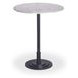 Tori White and Brown Outdoor 30" Round Marble Top Counter Height Table