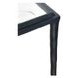 Mari Clear and Black Square Glass Top Side Table