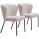 Aimee Beige Stackable Dining Chair Set of 2