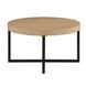 Magnolia Brown Round Nesting Coffee Table with 4 Stools