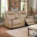Fischer Saddle Leather 77" Zero Gravity Power Reclining Console Loveseat with Power Headrest and USB Charging