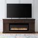 FIRE-BOX-512-84FTS Satin Cherry 84" TV Stand with Fireplace