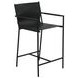 Sutton Black Leather Upholstered Counter Height Chair