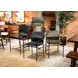 Sutton Olive Green Leather Upholstered Counter Height Chair