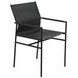 Sutton Black Leather Upholstered Arm Chair