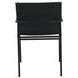 Sutton Black Leather Upholstered Arm Chair