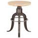 Paxton Black and Brown Adjustable Barstool