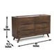 Pasco Brown 6 Drawer Dresser and Rectangular Mirror