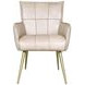Thorpe Antique Ivory Leather Upholstered Surrey Armchair