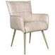 Thorpe Antique Ivory Leather Upholstered Surrey Armchair