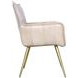 Thorpe Antique Ivory Leather Upholstered Surrey Armchair