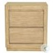 Oakridge Stylish Weathered Tan Natural 2 Drawer Nightstand with USB Charging