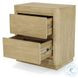 Oakridge Stylish Weathered Tan Natural 2 Drawer Nightstand with USB Charging