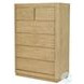 Oakridge Stylish Weathered Tan Natural 6 Drawer Chest