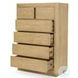 Oakridge Stylish Weathered Tan Natural 6 Drawer Chest