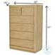 Oakridge Stylish Weathered Tan Natural 6 Drawer Chest