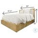 Oakridge Weathered Natural King Platform Bed with Upholstered Headboard