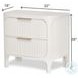 Harbor Point Reed Timeless Clean White 2 Drawer Nightstand with USB Charging