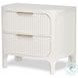 Harbor Point Reed Timeless Clean White 2 Drawer Nightstand with USB Charging