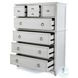 Coastal Point Fresh White and Soft Grey Glaze 7 Drawer Chest