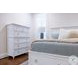 Coastal Point Fresh White and Soft Grey Glaze 7 Drawer Chest