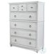 Coastal Point Fresh White and Soft Grey Glaze 7 Drawer Chest