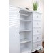 Coastal Point Fresh White and Soft Grey Glaze 5 Drawer 1 Mirrored Door Chest