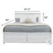 Coastal Point Fresh White Finish and Soft Grey Glaze Queen Panel Bed