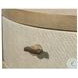 Vista Verde Muted Earth Tones and Clay Woven 2 Drawer Round Accent Nightstand with USB Charging