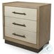 Vista Verde Muted Earth Tones and Clay Woven 3 Drawer Nightstand with USB Charging
