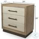 Vista Verde Muted Earth Tones and Clay Woven 3 Drawer Nightstand with USB Charging