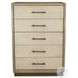 Vista Verde Muted Earth Tones and Clay Woven 5 Drawer Chest