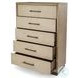 Vista Verde Muted Earth Tones and Clay Woven 5 Drawer Chest