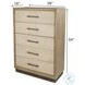 Vista Verde Muted Earth Tones and Clay Woven 5 Drawer Chest