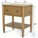 Maplewood Warm Maple 1 Drawer Nightstand with USB Charging
