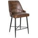 Galway Antique Whiskey Leather Counter Height Stool
