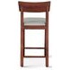 Hampton Walnut and Gray Upholstered Short Back Counter Height Stool