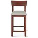 Hampton Walnut and Gray Upholstered Short Back Counter Height Stool