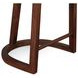 Hampton Walnut and Black Leather Upholstered Backless Counter Height Stool