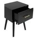 Flynn Black Rectangular End Table